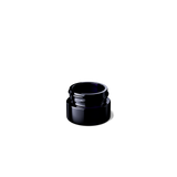 3ml HALO UltraViolet Glass Round Glass Standard Screw Top Jars | UV Glass w/ Semi-Gloss Black Lid